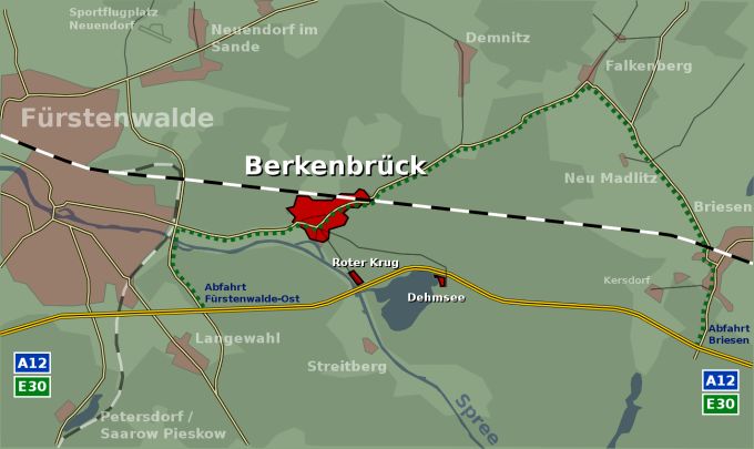 Lageskizze von Berkenbrück